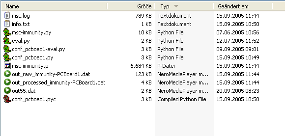 Historical run folder (after immunity run)